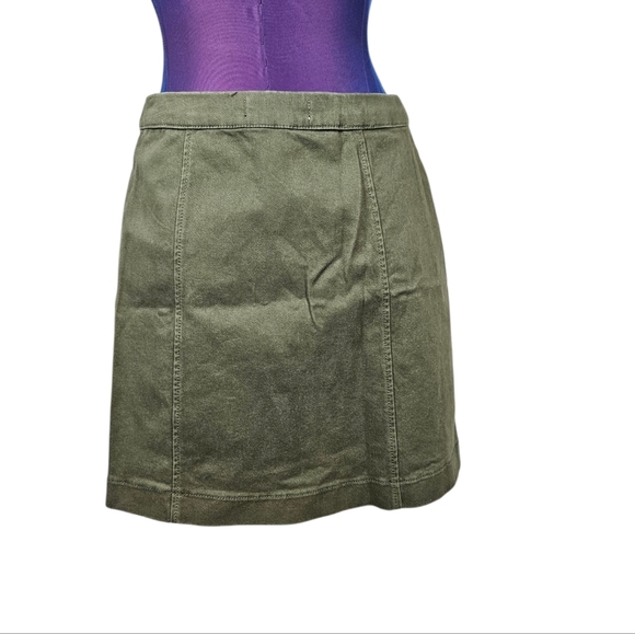 NWT Abercrombie & Fitch Olive Y2K Sailor Cotton Jean Skirt Size 0 Women's H57‎ - Picture 5 of 11